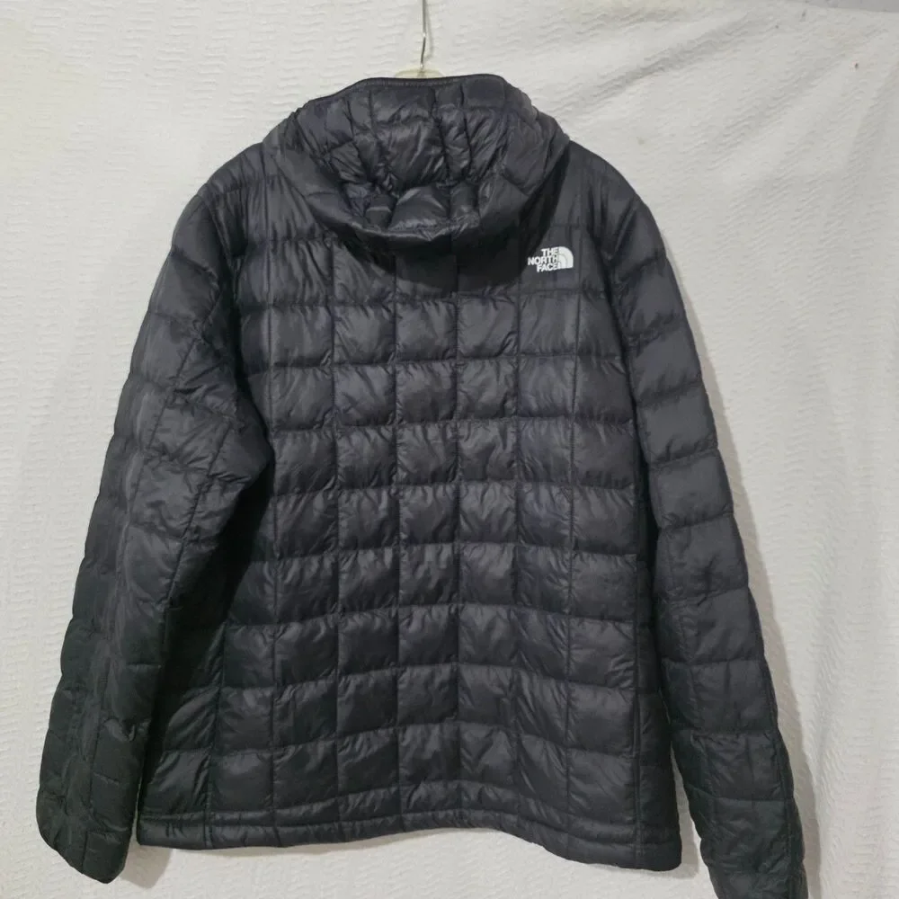 The North Face Thermoball Eco Packable Black Nylon Zip Quilted Hooded Jacket L